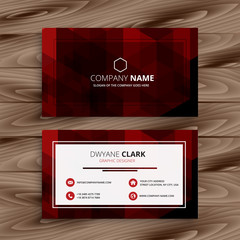 red abstract business card