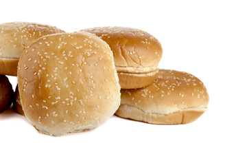 burger buns with sesame seeds