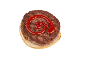 burger sandwich with ketchup