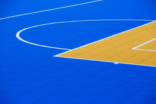 colorful basketball court