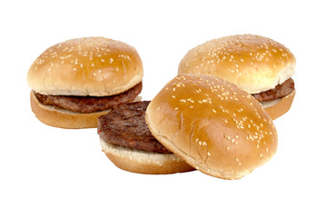 tasty hamburger sandwiches