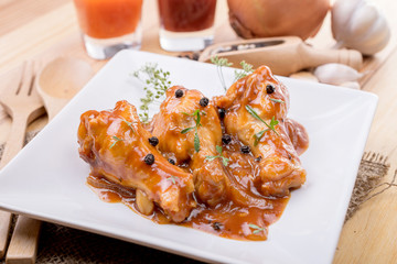 Baked chicken in tomato sauce