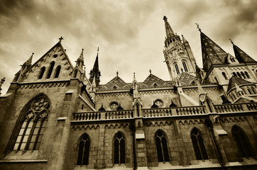 Fototapeta na wymiar Matthias church in Budapest, Hungary