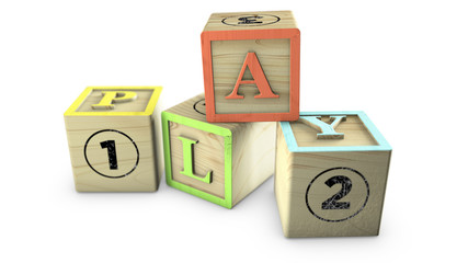 Holzwürfel Spielzeug Buchstaben Zahlen