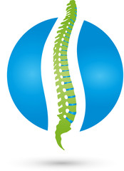 Rücken, Wirbelsäule, Orthopädie, Massage Logo