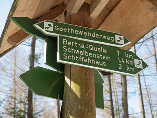 Goethewanderweg - Thüringen - Goethe - Wandern - Wegweiser