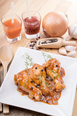 Baked chicken in tomato sauce