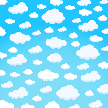 clouds design over sky background vector illustration
