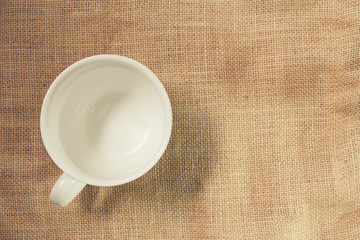 Empty coffee cup