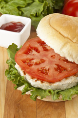 yummy chicken hamburger