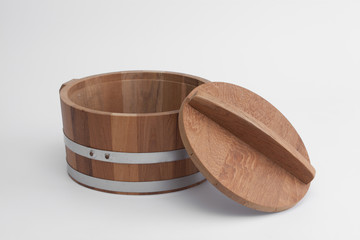 rice container japanese style white background