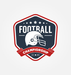 Rugby logo vector, Football badge logo template