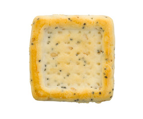 Simple square cracker isolated