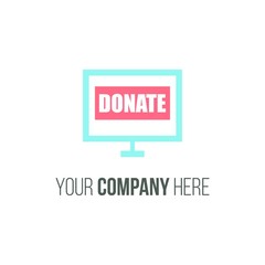 Charity Donation Care Help Logo Icon Illustration