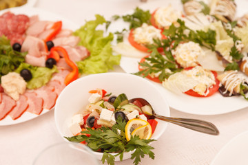 food at a wedding party