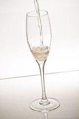 A glass of champagne