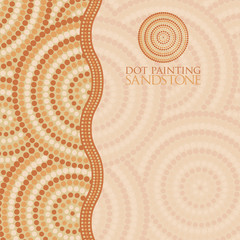 Fototapeta na wymiar Abstract Aboriginal dot painting in vector format.