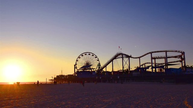Santa Monica Pier at sunset