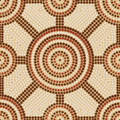 Abstract Aboriginal dot painting in vector format.