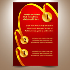 blank design template certificate ribbon award medal element gol © vectorboom