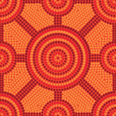 Abstract Aboriginal dot painting in vector format.