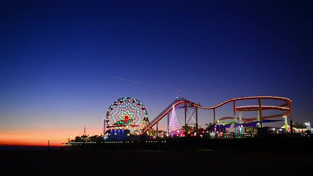Santa Monica Pier at sunset