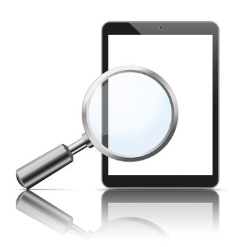 Black Tablet Loupe Mirror Mockup