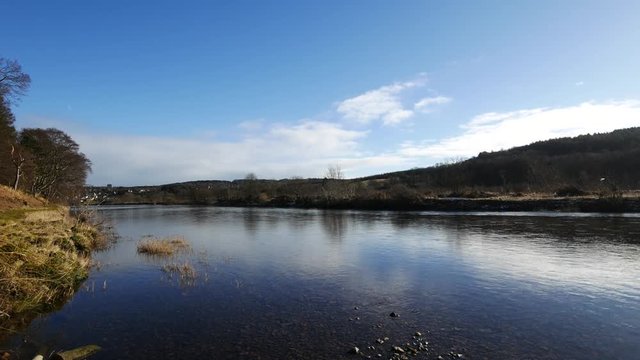 Beautiful River Dee in Early Spring, Aberdeenshire - Aberdeen Scotland
