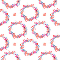 Watercolor floral pattern