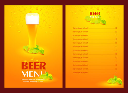 flyer beer brochure design template