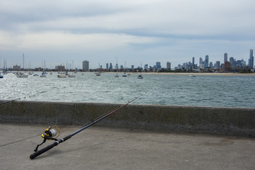 Fishing at St.Kilda, Melbourne Australia