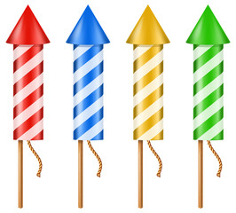 Fireworks. Vector illustration.