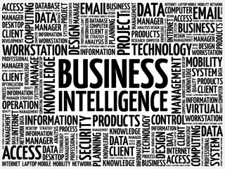 Business intelligence word cloud concept