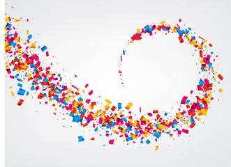 Background with color confetti.