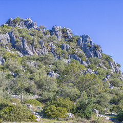 Rocky mountain slope in Spain
