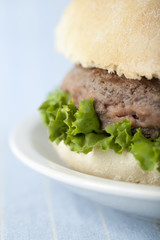 closed up hamburger