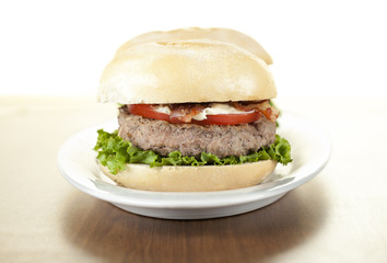 two burger sandwiches