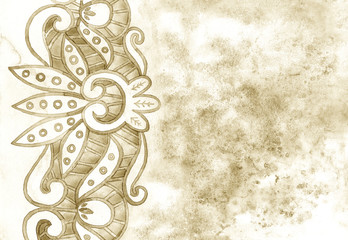 Watercolor lace background