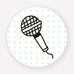 microphone doodle drawing