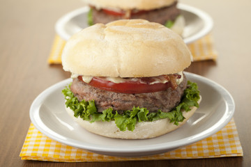 two hamburgers