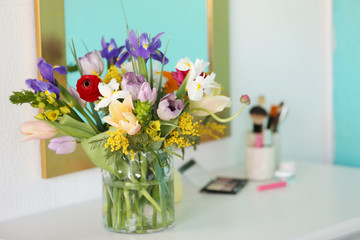 A bouquet of fresh flowers, close up
