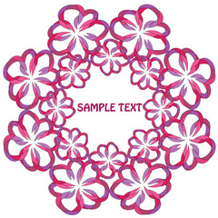 frame of flowers vector card for congratulations