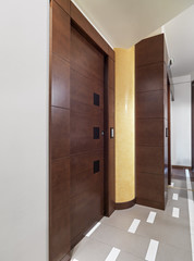 detail of wood door