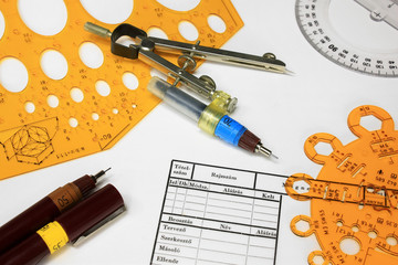 Technical tracing paper and rulers