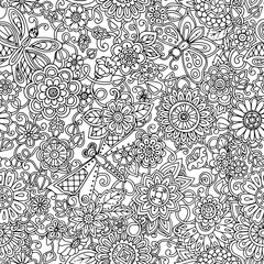 Ornamental seamless floral pattern. Can be used for wallpaper