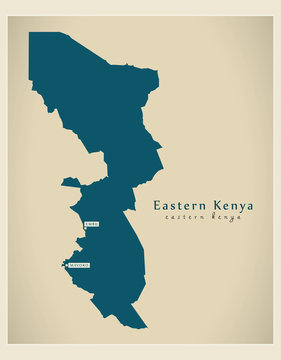 Modern Map - Eastern Kenya KE