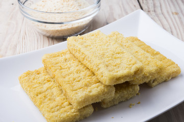 raw croquettes frish to fry in pan or in fryer
