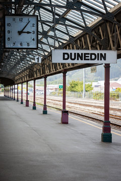 Railroad station in Dunedin, Otago, New Zealand
