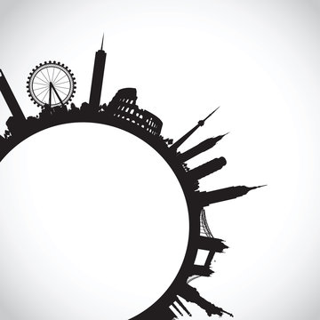 recommend clip art: black world landscape cityscape