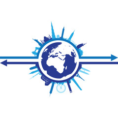 blue world landscape cityscape